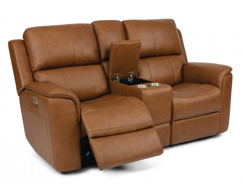 Henry Power Reclining Loveseat with Console and Power Headrests and Lumbar